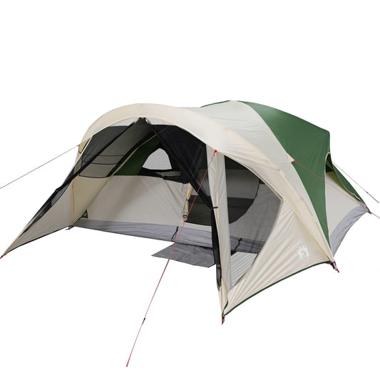 Tenda familiare per 6 persone, verde, impermeabile