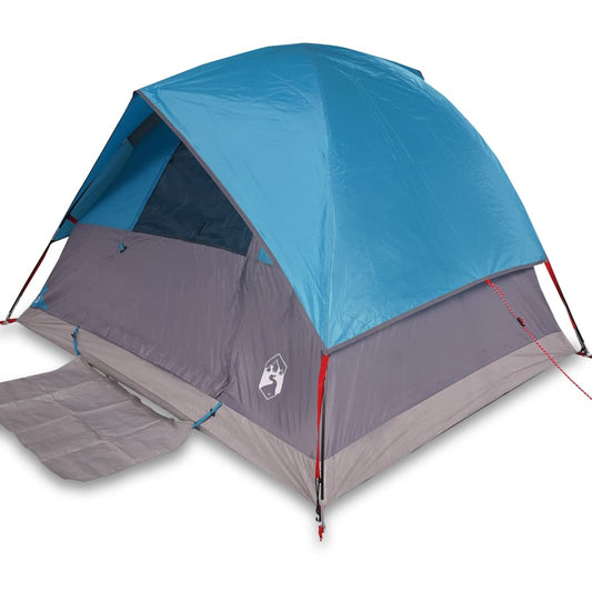 Tenda da campeggio a cupola per 3 persone, blu, impermeabile