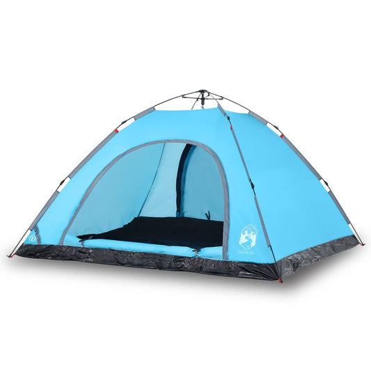 Tenda da campeggio per 5 persone, blu, sgancio rapido
