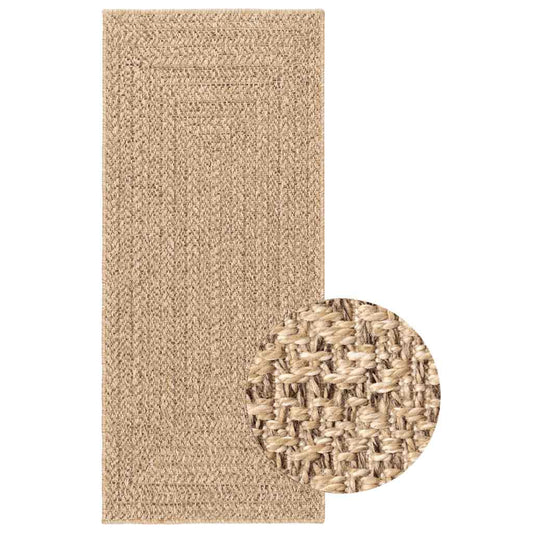 Teppich ZIZUR 80x200 cm Jute-Optik Indoor und Outdoor