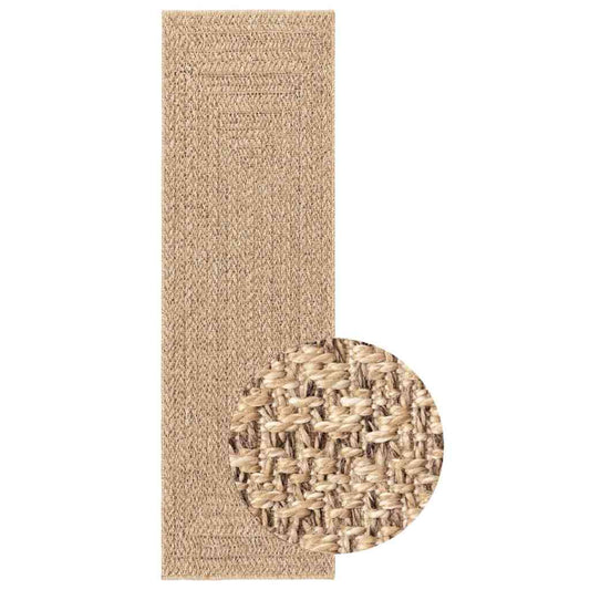 Teppich ZIZUR 80x250 cm Jute-Optik Indoor und Outdoor