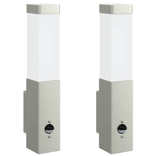 Außenwandleuchte 2 pcs Silber 10,5 x 6 x 33 cm