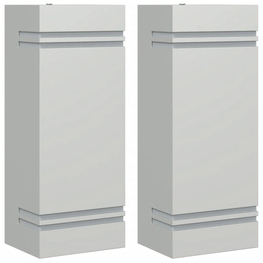 Außenwandleuchten 2 Stk. Silbern Edelstahl