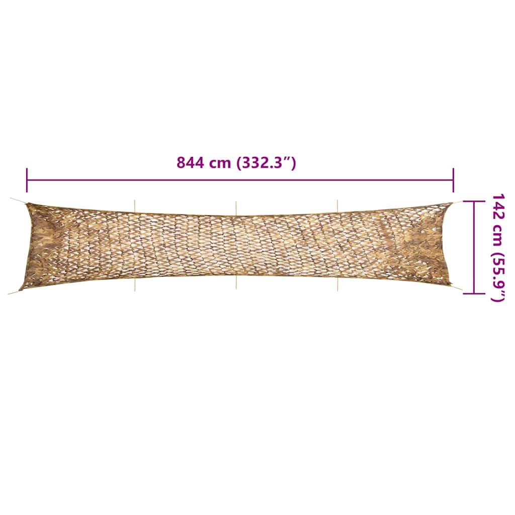 Rete mimetica con borsa portaoggetti 844x142 cm Colore sabbia