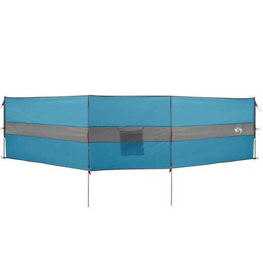 Camping-Windschutz Blau 490x123 cm Wasserdicht
