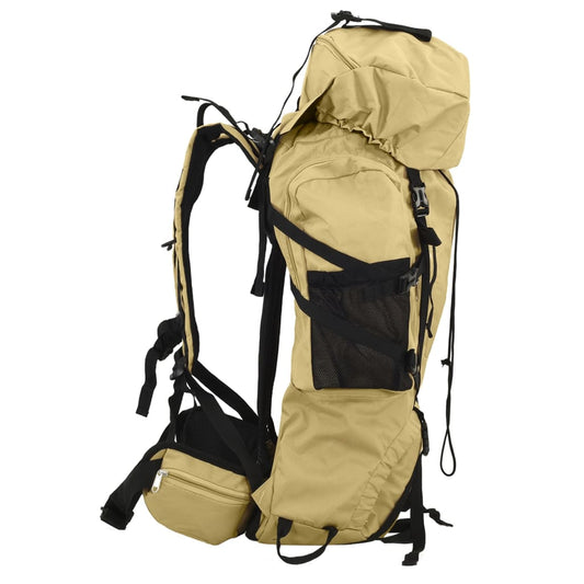Zaino da trekking in tessuto Oxford color cachi 100 L