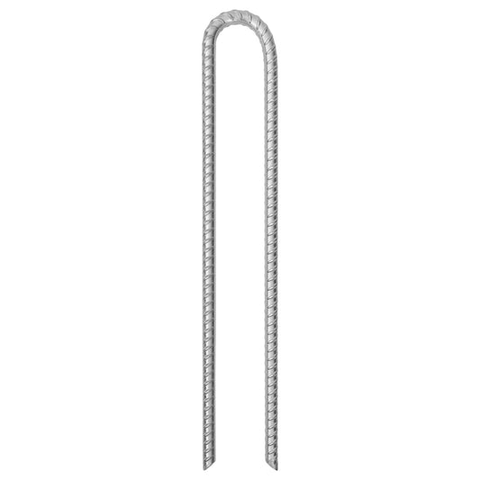 Picchetti per tenda, 6 pezzi, a forma di U, 41,5 cm, Ø12 mm, acciaio zincato