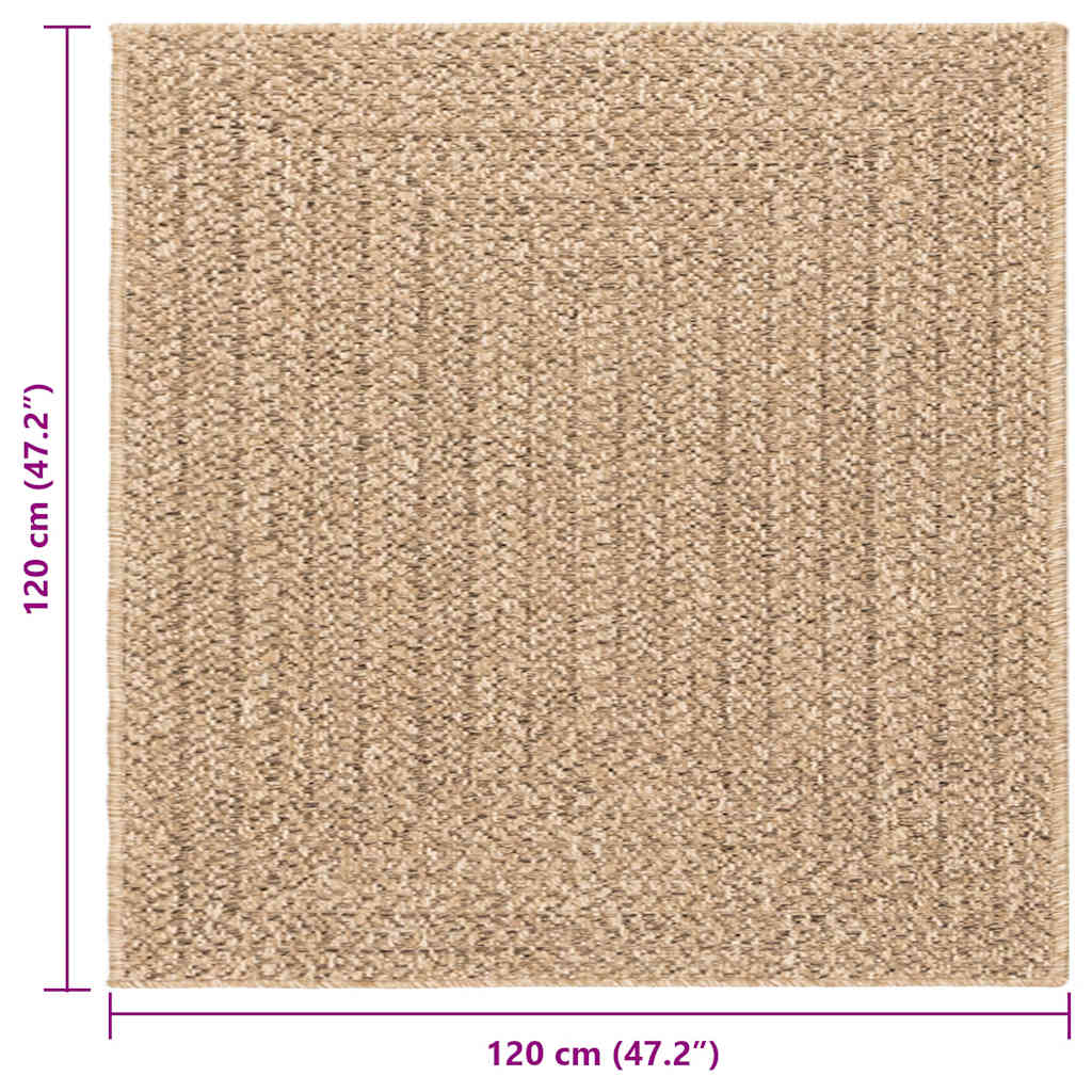 Teppich ZIZUR Beige 200x290 cm Jute-Optik Indoor und Outdoor