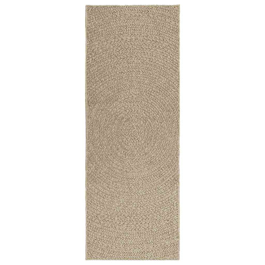 Teppich ZIZUR Beige 80x200 cm Jute-Optik Indoor und Outdoor