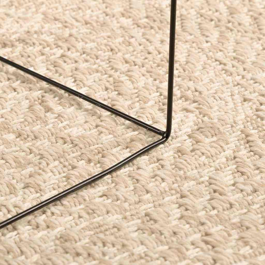 Teppich ZIZUR Beige Ø 120 cm Jute-Optik Indoor und Outdoor