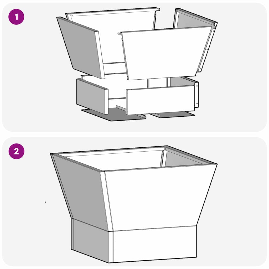 Feuerstelle Braun 40 x 40 x 35 cm Stahl