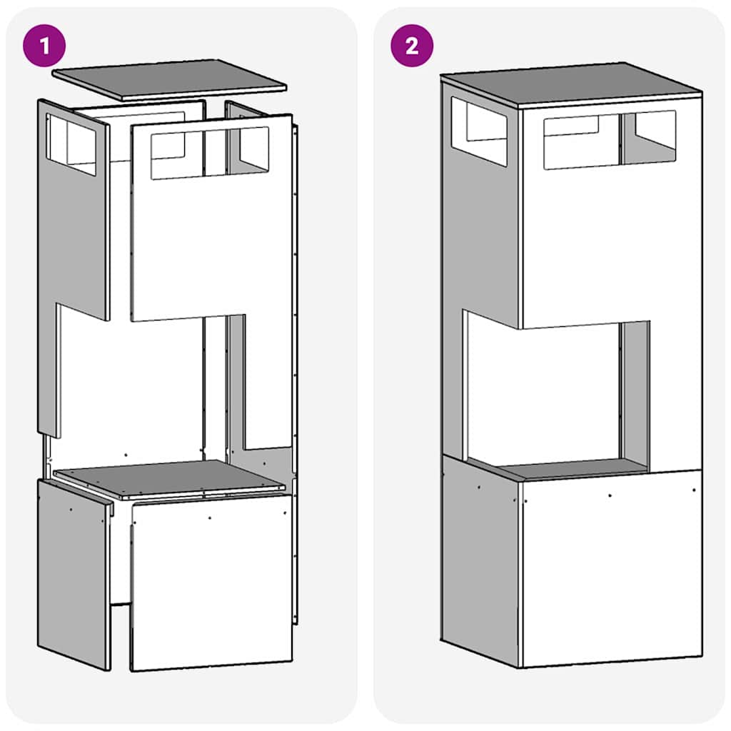 Feuerstelle Braun 35 x 35 x 100 cm Stahl