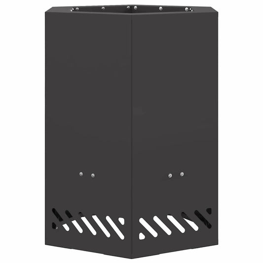 Rauchfreier Feuerkorb Schwarz 38 x 38 x 51 cm Stahl