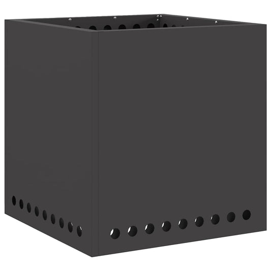 Rauchfreier Feuerkorb Schwarz 48 x 48 x 50 cm Stahl