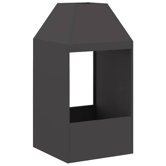 Feuerstelle Schwarz 50 x 50 x 100 cm Stahl