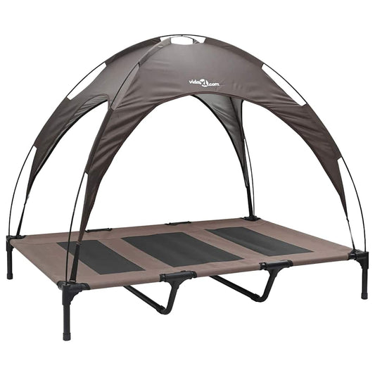 Letto per cani marrone, acciaio XL