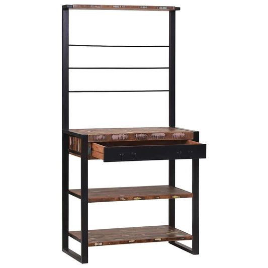 Küchenregal Mehrfarbig 80 x 40 x 160 cm Massivholz Altholz