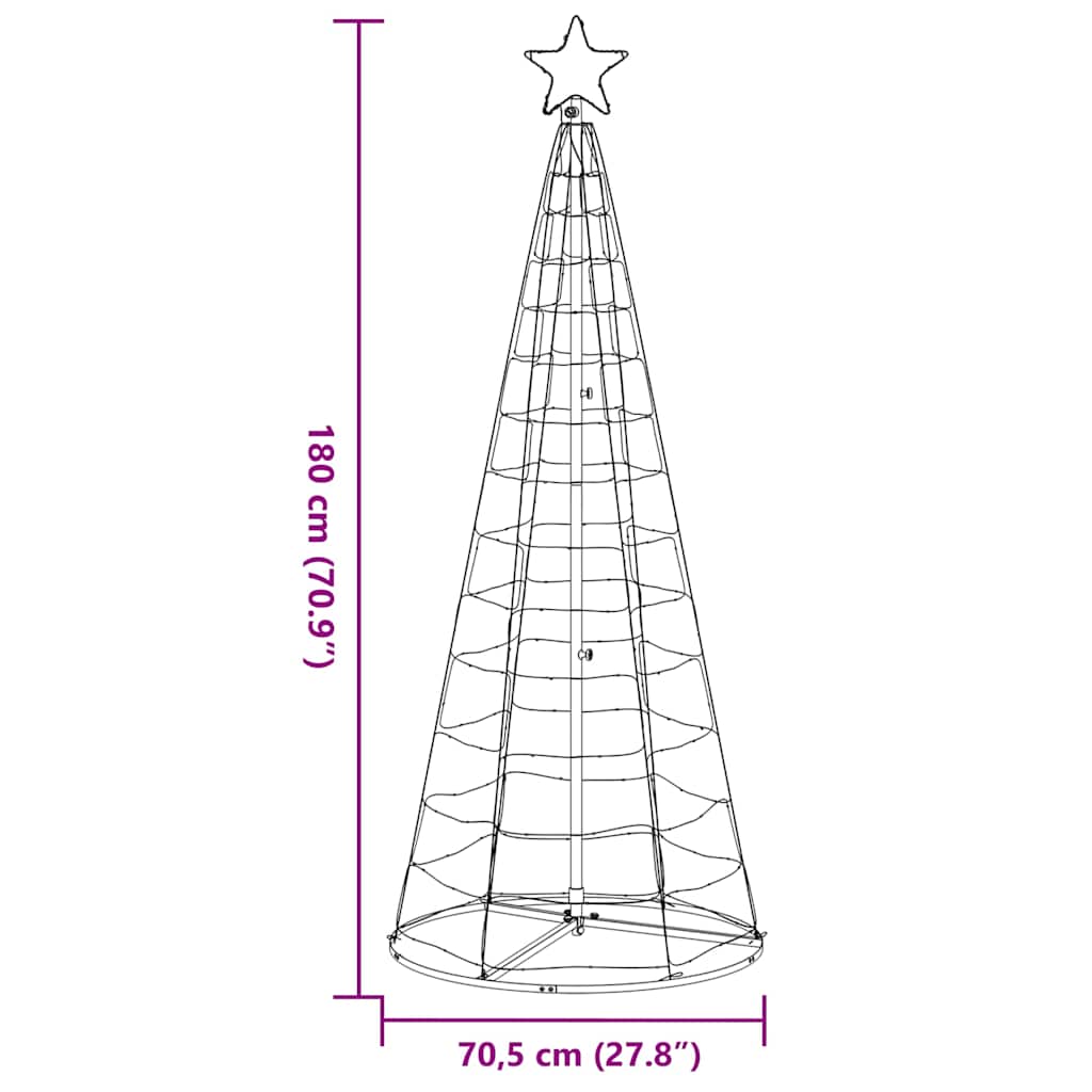 LED Weihnachtsbaum 200 LEDs Blau 180 cm