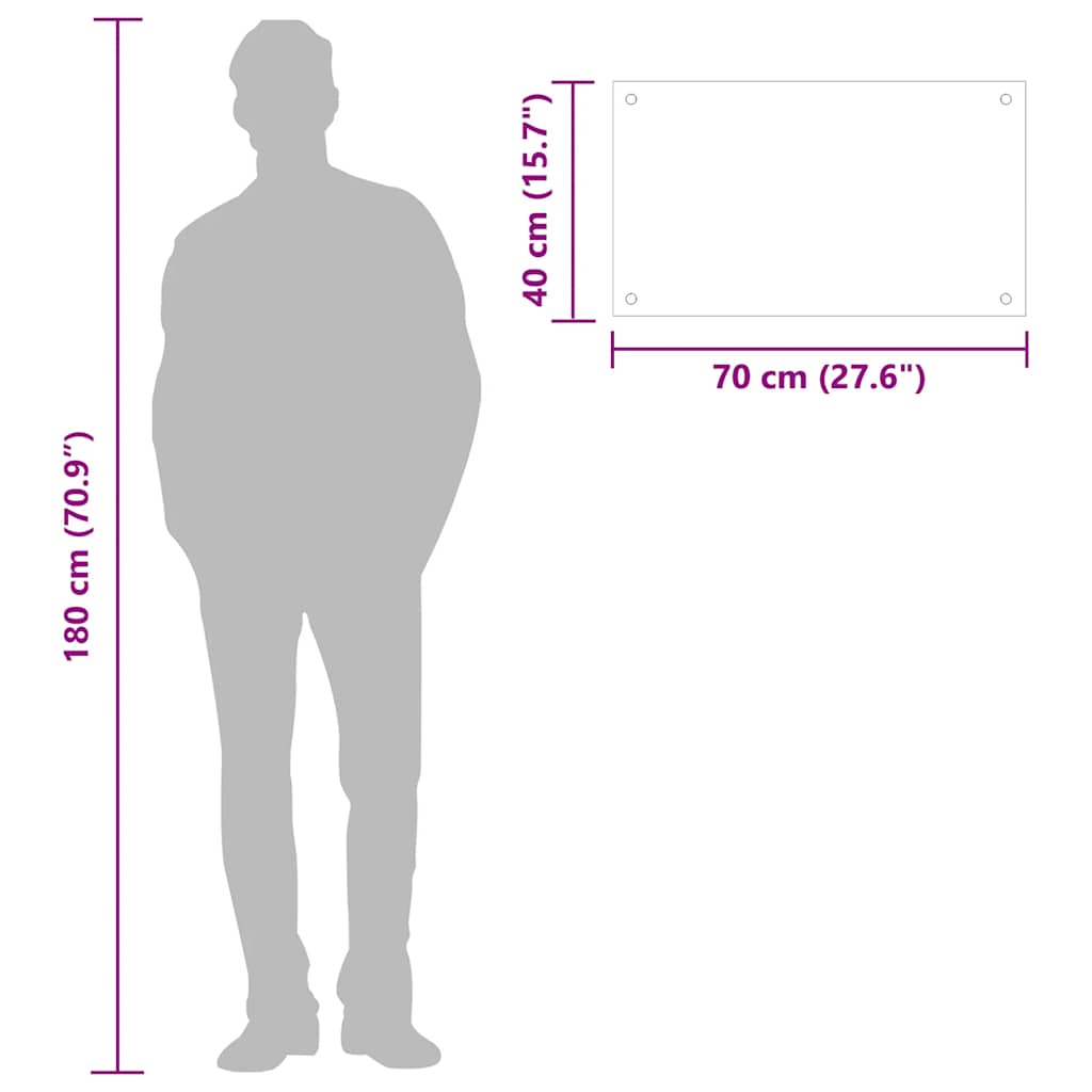 Pannelli paraschizzi per cucina, 2 pezzi, neri, 70x40 cm, vetro temperato
