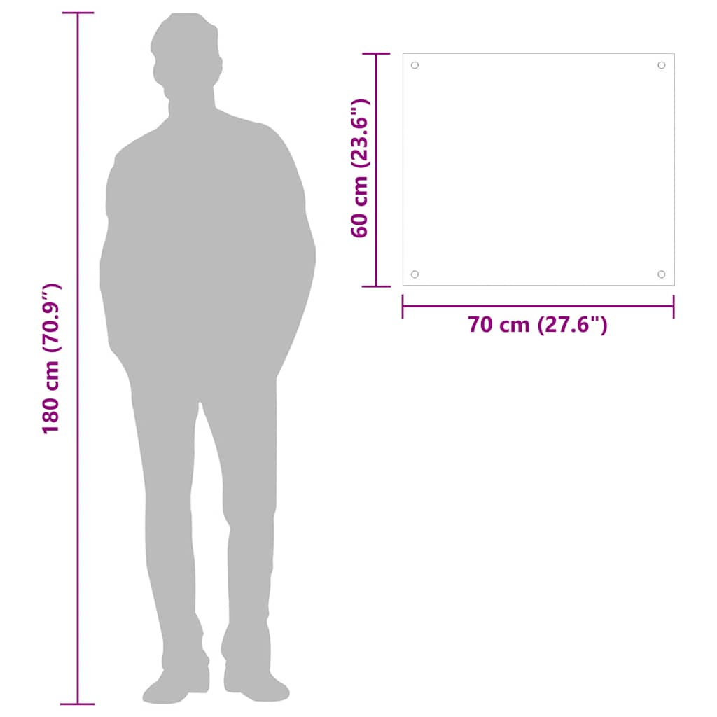 Küchenrückwände 2 Stk. Schwarz 70x60 cm Hartglas