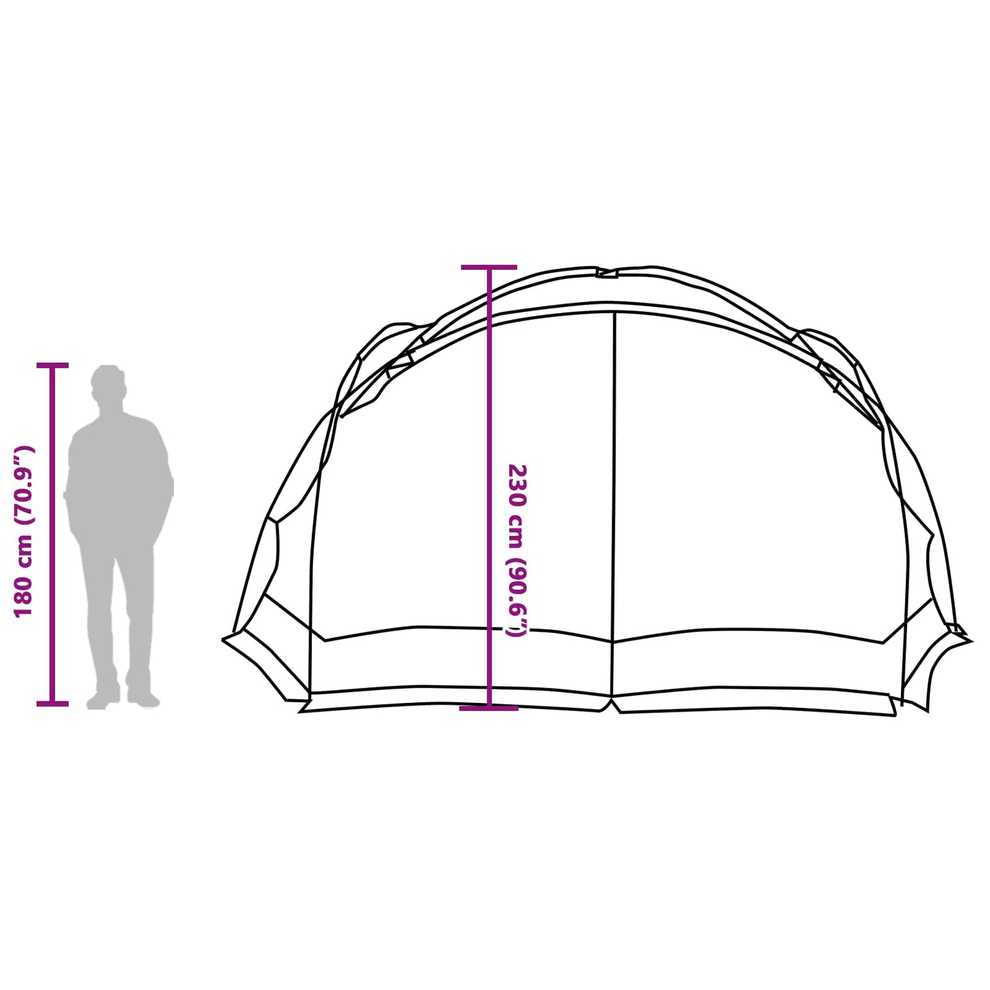 Zelte mit Dach Azurblau 434 x 434 x 230 cm Polyester