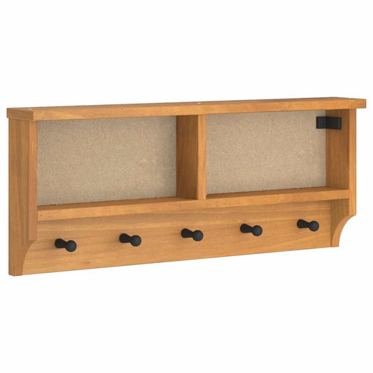Wandgarderobe SANDNES 87x12x35 cm Massivholz Kiefer