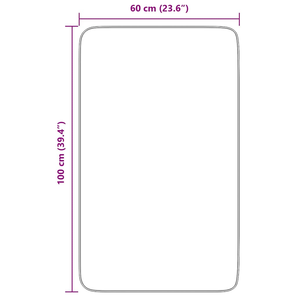 Tappeto Shaggy a pelo lungo NAVARRA Crema 60x100 cm Poliestere