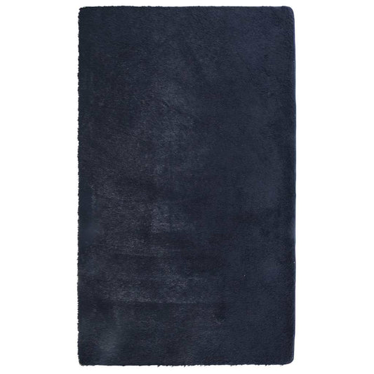 Teppich Shaggy Hochflor NAVARRA Marineblau 60x100 cm Polyester