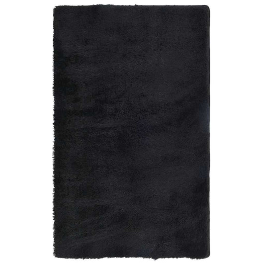 Teppich Shaggy Hochflor NAVARRA Schwarz 80x150 cm Polyester