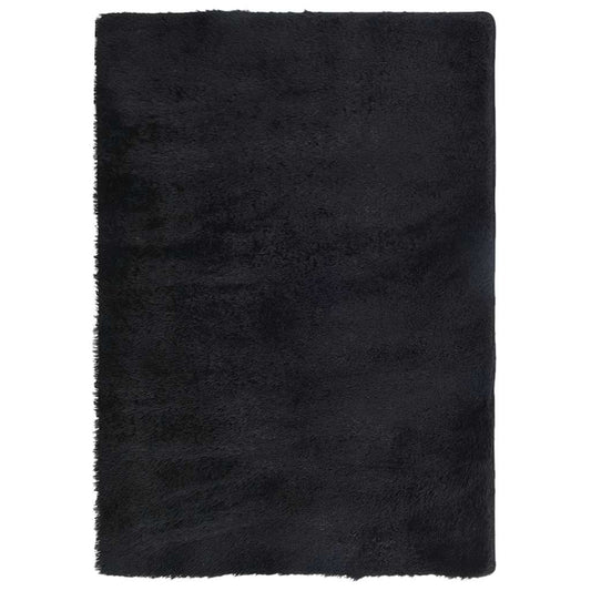 Teppich Shaggy Hochflor NAVARRA Schwarz 120x170 cm Polyester