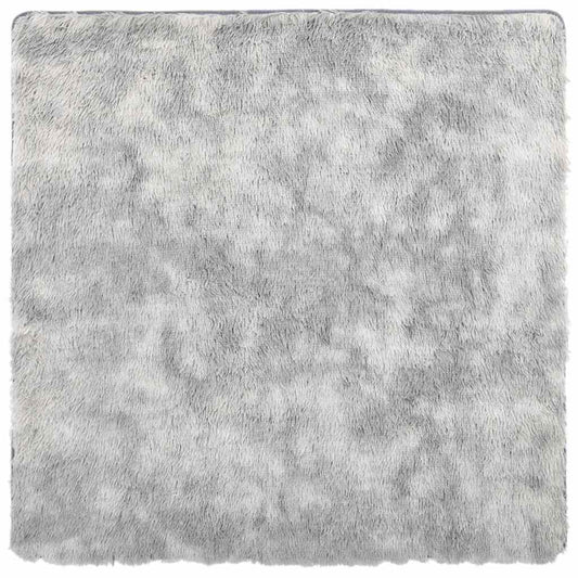 Teppich Shaggy Hochflor NAVARRA Silbergrau 200x200 cm Polyester