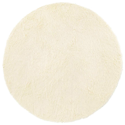 Teppich Shaggy Hochflor NAVARRA Creme 100x100 cm Polyester
