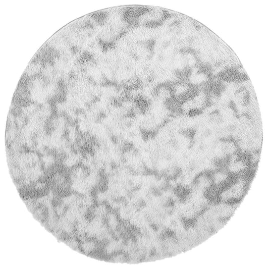 Tappeto shaggy a pelo lungo NAVARRA grigio argento 240x240 cm poliestere