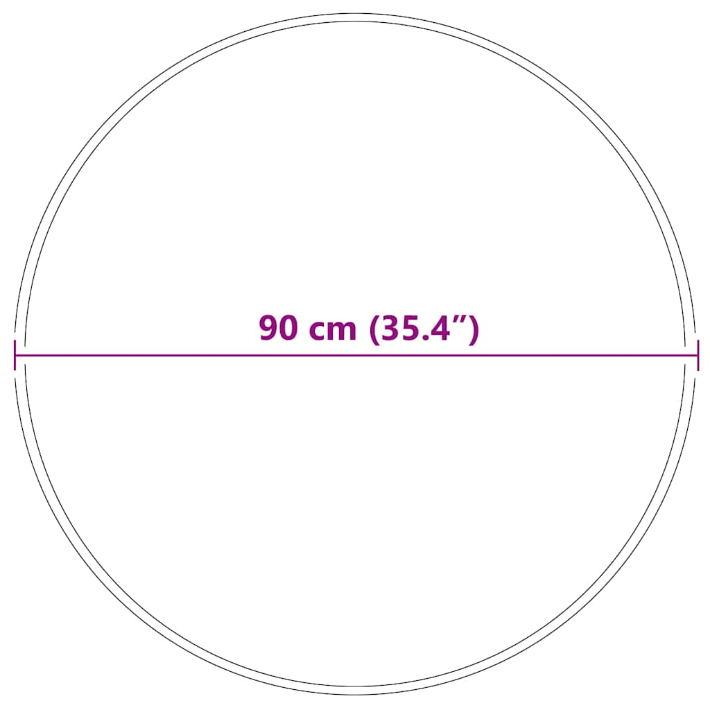 Anti-Rutsch Shaggy Teppich Braun 90 x 90 cm PP