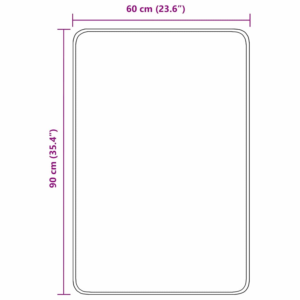 Rutschfeste Badmatte Lila 60 x 90 cm PP