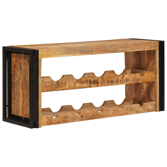 Weinregal Braun 100 x 45 x 33 cm Massives grobes Mangoholz