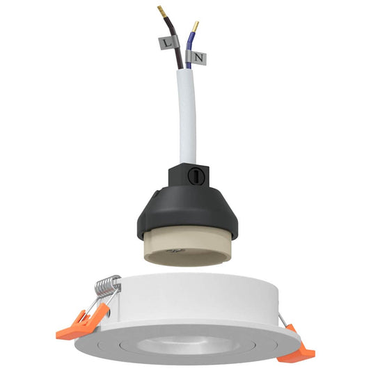 Spotlight 24 pcs Weiß 9 x 9 x 2 cm Aluminium