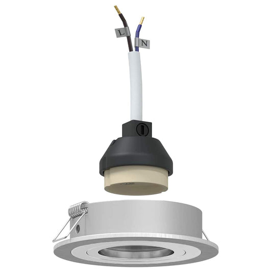 Spotlight Silber 9 x 9 x 2 cm Aluminium