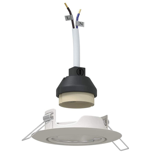 Spotlights mit Strahlern 12 pcs Weiß 9 x 9 cm Metall