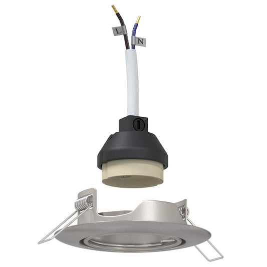 Spotlights mit Strahlern 12 pcs Silber 9 x 9 cm Metall