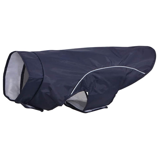 Hunde Regenmantel mit Reflexstreifen Polyester Marineblau L