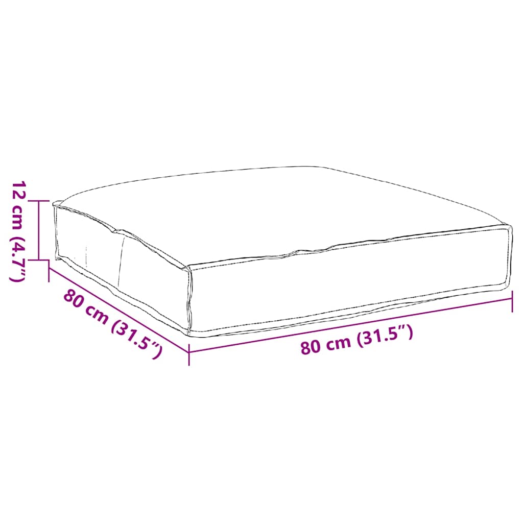 Kissen Taupe 80 x 80 x 12 cm Oxford-Stoff