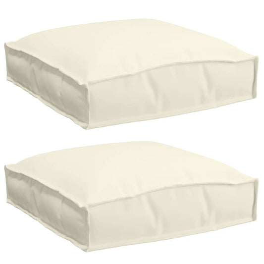 Kissen 2 pcs Creme 40 x 40 x 8 cm Oxford-Stoff
