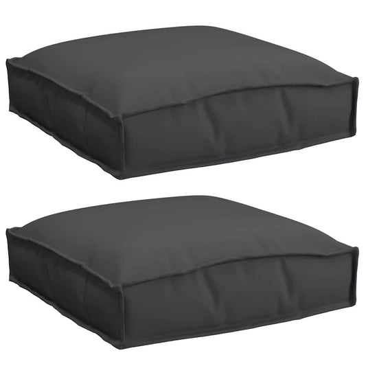 Kissen 2 pcs Schwarz 40 x 40 x 8 cm Oxford-Stoff