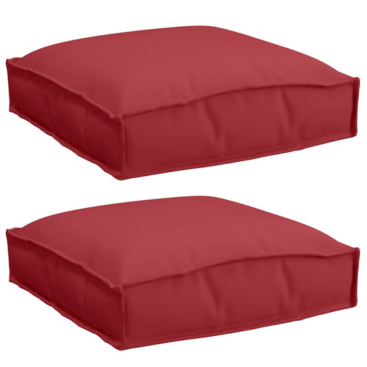 Kissen 2 pcs Weinrot 40 x 40 x 8 cm Oxford-Stoff