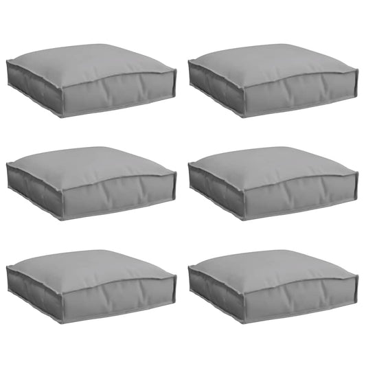 Kissen 6 pcs Grau 40 x 40 x 8 cm Oxford-Stoff