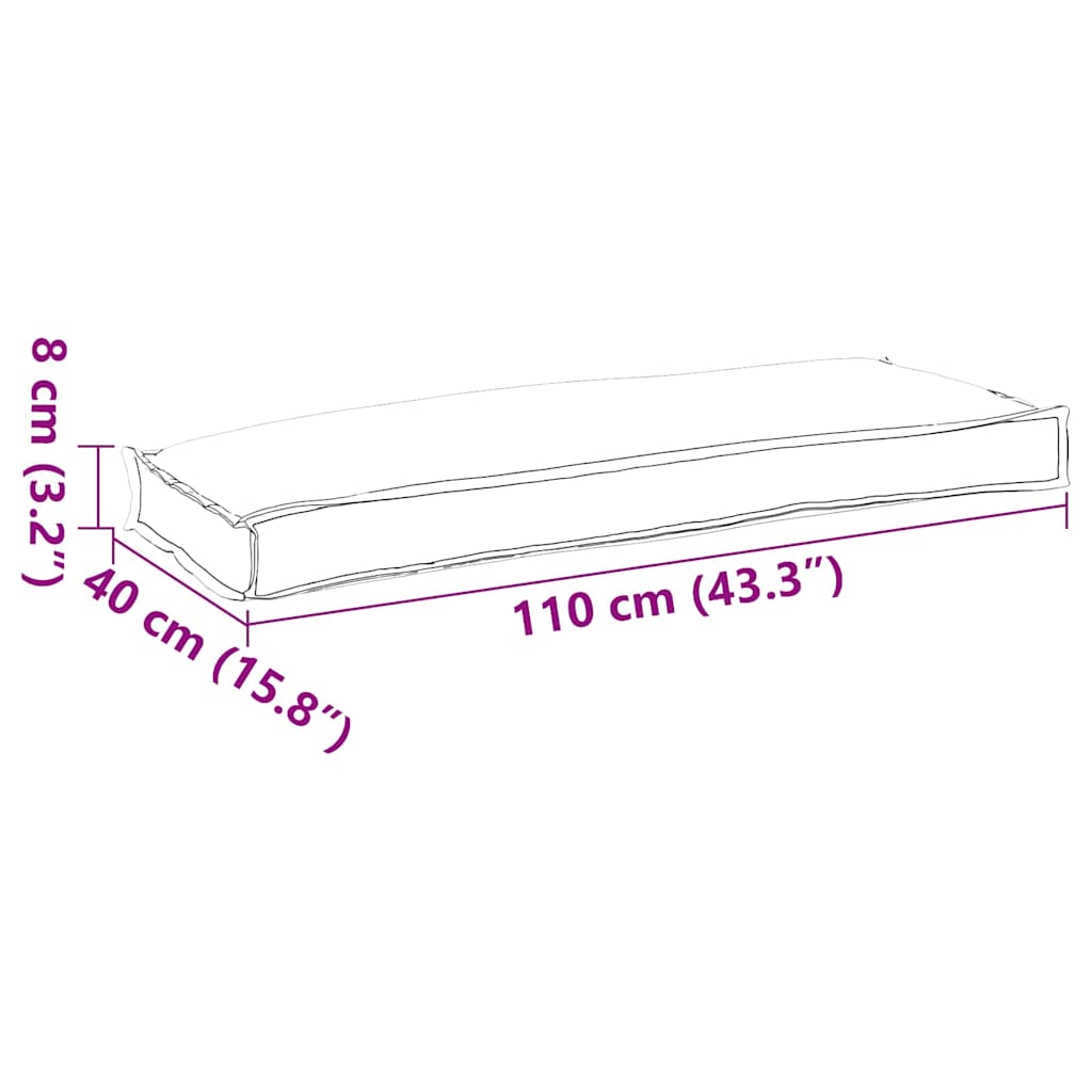 Kissen Blatt Blattmuster 110 x 40 x 8 cm Oxford-Stoff