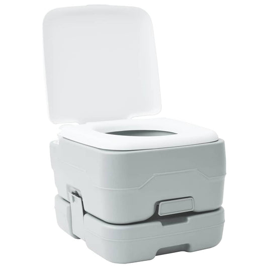 Camping-Toilette Grau und Weiß 41,5 x 36,5 x 30 cm Polyethylen