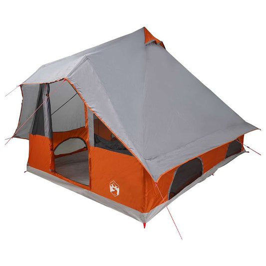 Tenda teepee familiare con tetto, grigia e arancione, 358 x 296 x 258 cm