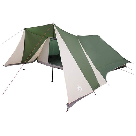 Tenda familiare con tetto, verde e beige, 660 x 456 x 200 cm